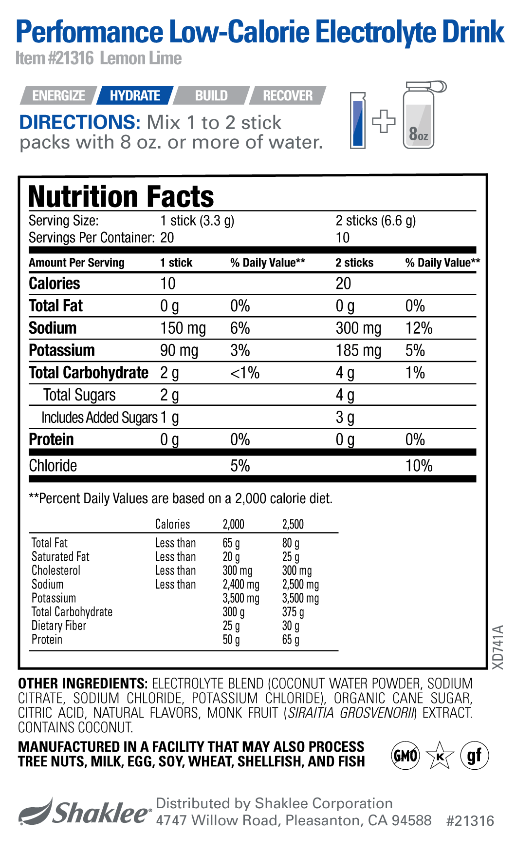 Performance Low-Calorie Electrolyte Drink LEMON-LIME