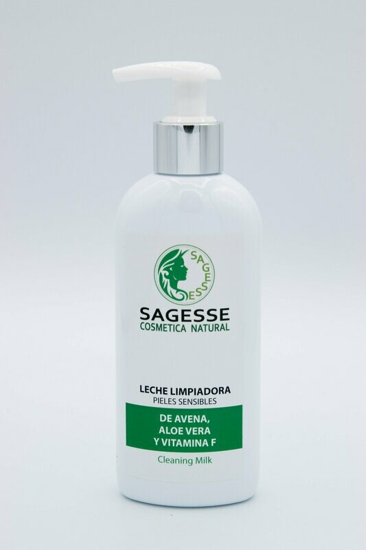 Leche limpiadora de avena, áloe vera y vitamina F. Cleaning milk.   200ml.