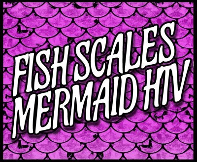 &quot;Mermaid Scale&quot; - Rainbow Glitter - HTV