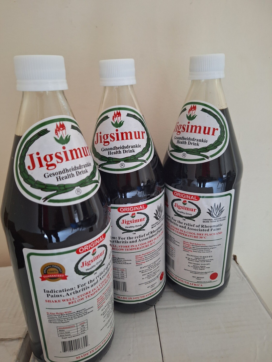 3 BIG BOTTLES OF JIGSIMUR