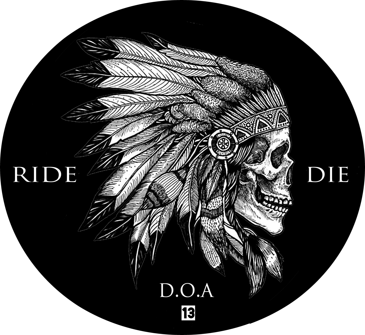 3' Vinyl Sticker with D.O.A. logo. 3' Vinyl Sticker with D.O.A. logo.