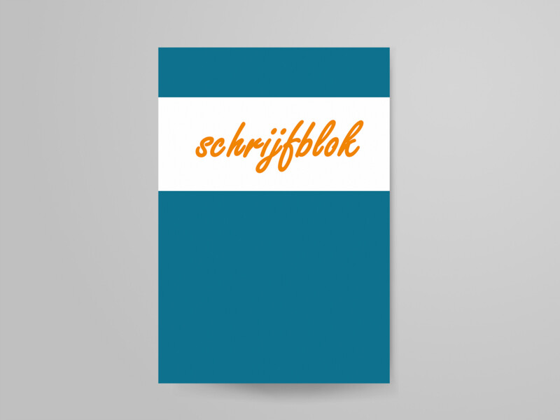 Schrijfblok blauw
