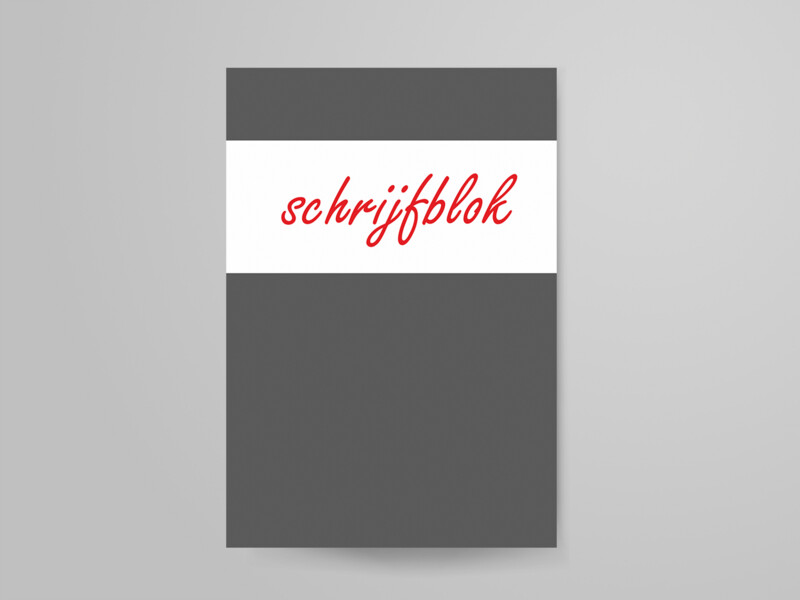 Schrijfblok grijs