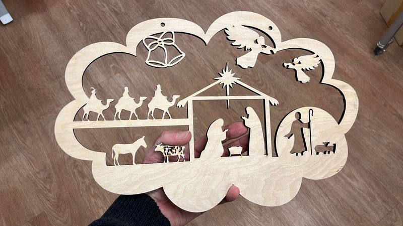 Kerststal hanger