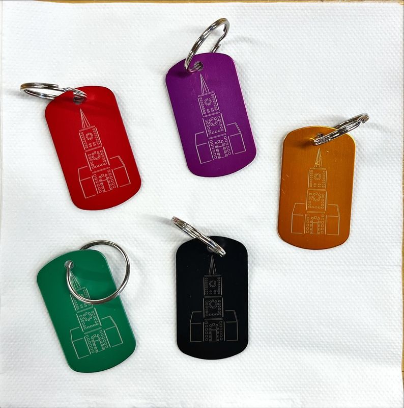 Aluminium Sleutelhanger met lijntekening
