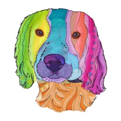 JANE WREN ART - Pop Art Doggy Coasters - Set of 4