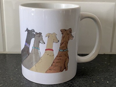 JANE WREN ART - Various Long Dog Designs -  Mugs
