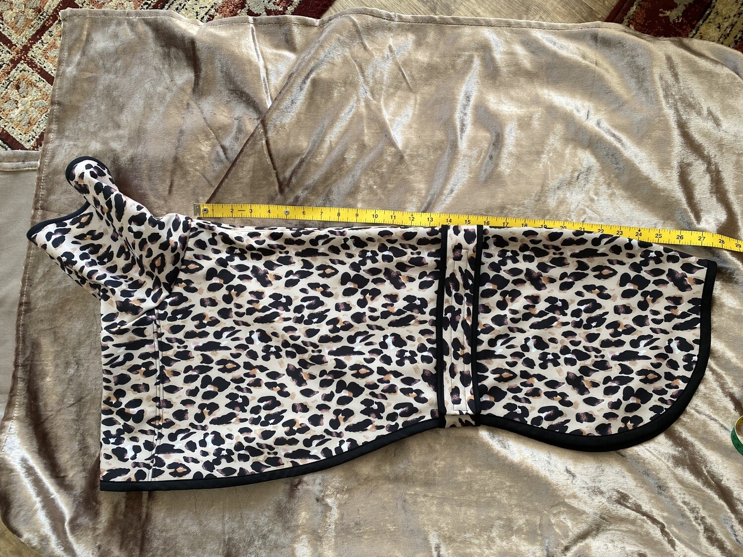 HANDMADE WITH LOVE - 27/28" Leopard Print Fleece Lined Raincoat - One Off!!