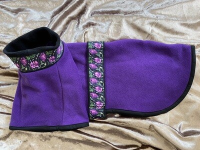 ALL SIZES!! - Purple Poppy Fleece Coat PJ's - Pre Order