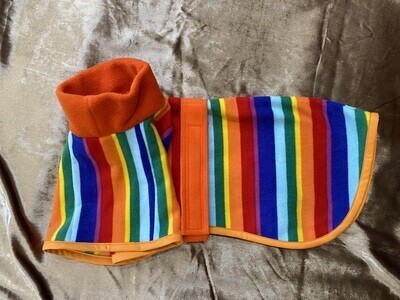 24" Rainbow Fleece with Orange Polo, Belt & Trim