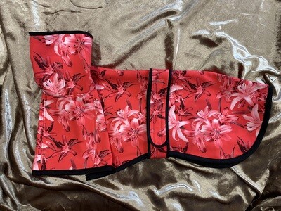 24" Fleece Lined Raincoat - Reddy Pink Lilies Design (1)