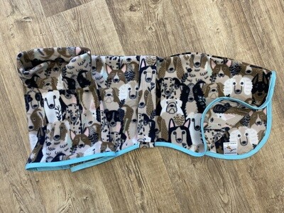 ALL SIZES! - Dogs with Pink or Turquoise Binding - Large Whippet, Lurcher and Greyhound PJ's