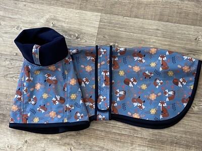 24" Fleece Lined Raincoat - Foxes and Flowers - AVAILABLE NOW!