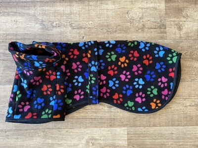 32" - Multicoloured Paws on Black - AVAILABLE NOW!