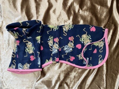 30/31" Navy Cheeky Monkeys - Pink Binding - AVAILABLE NOW!