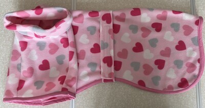 30.5" Pink Hearts Single Layer Fleece - AVAILABLE NOW!!