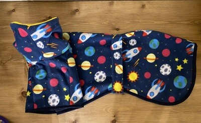 30" Space Rockets - Single Layer with Double Layer Snood