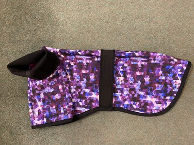 24" Fleece Lined Raincoat - Purple Mosaic & Plain Black - AVAILABLE NOW!