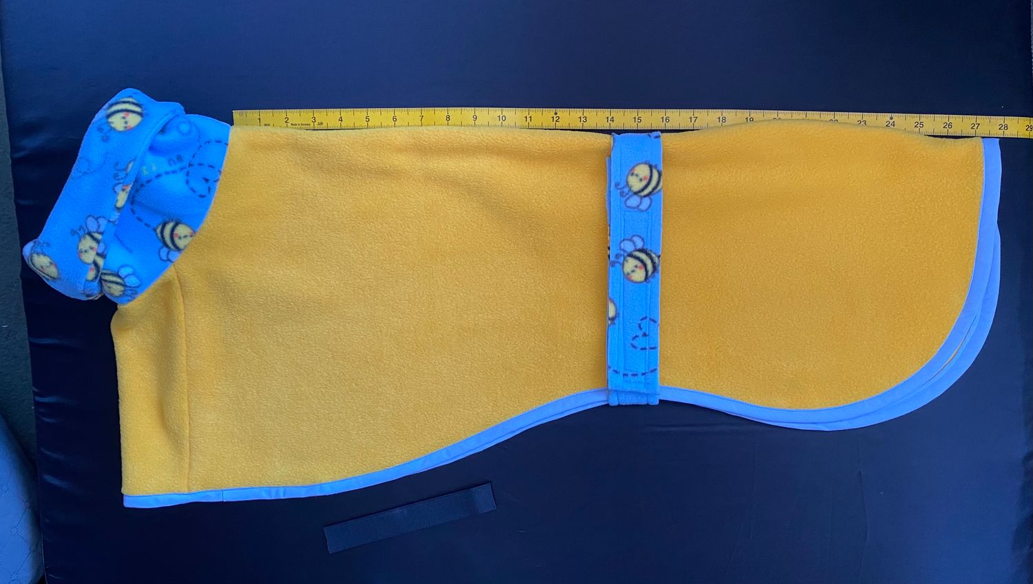 28&quot; Yellow Single Layer Fleece with Double Layer Bee Fleece Polo Neck and Matching Bee Belt - Available Now!!