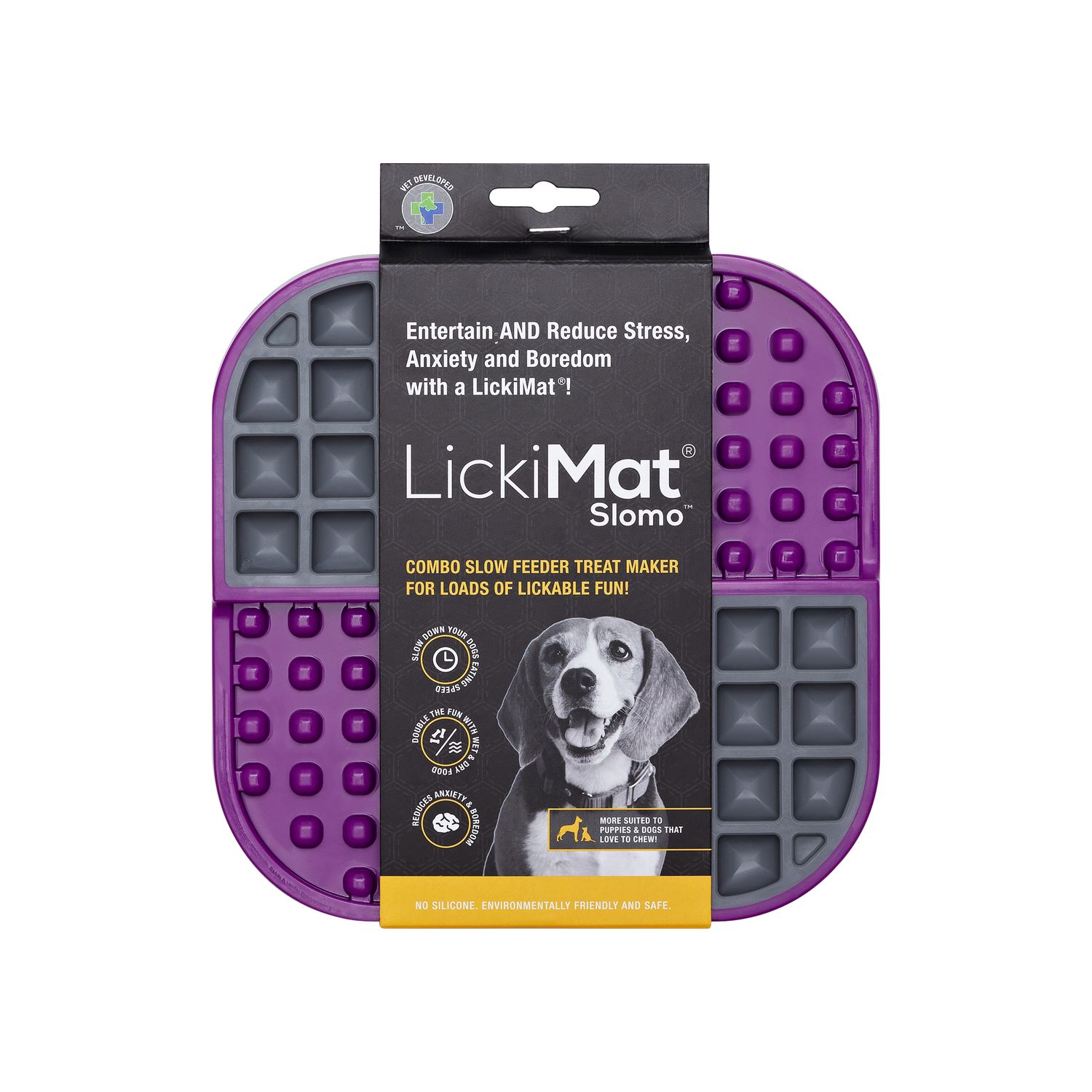 LickiMat Slomo Slow Feeder Purple