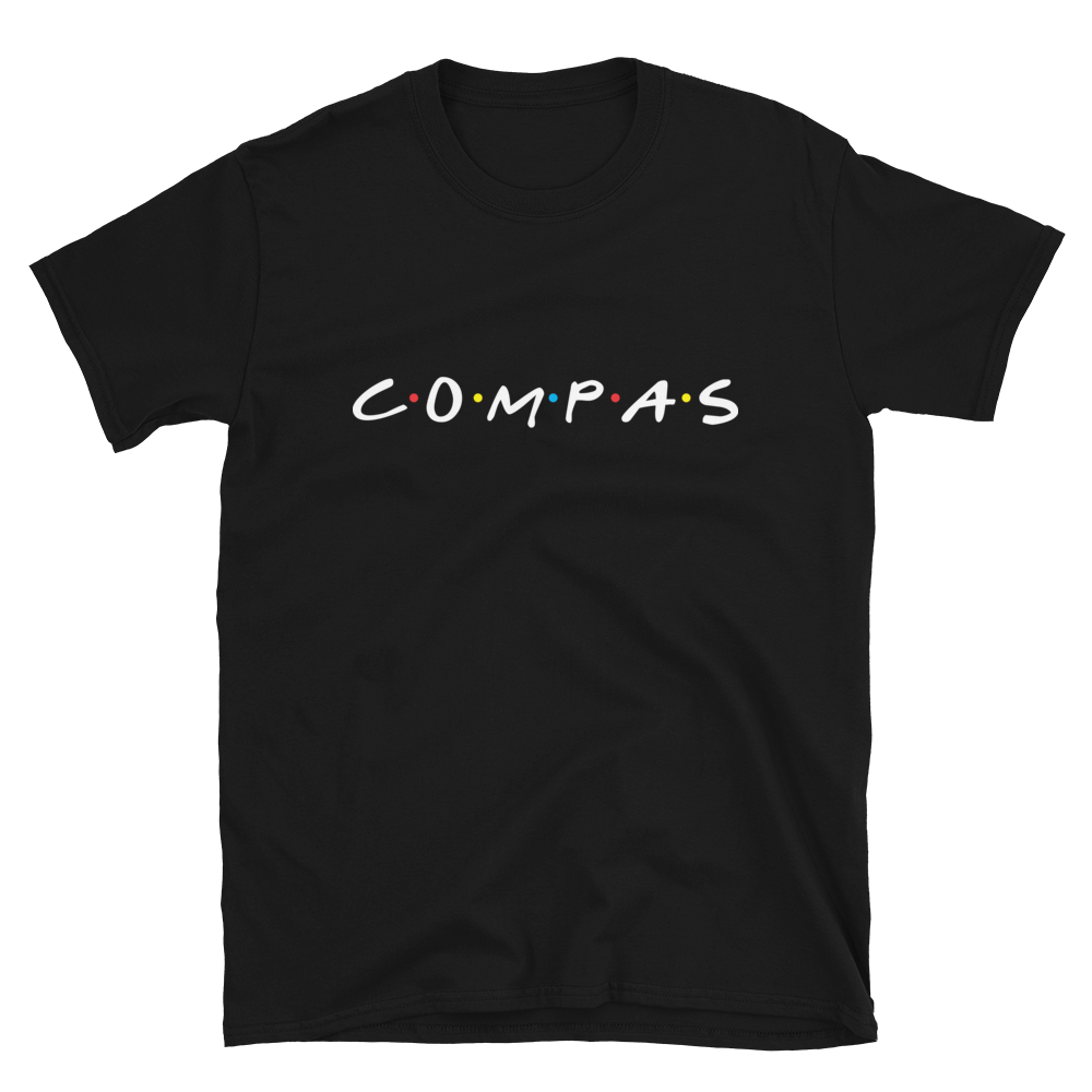 COMPAS Short-Sleeve T-Shirt, Color: Black, Size: S