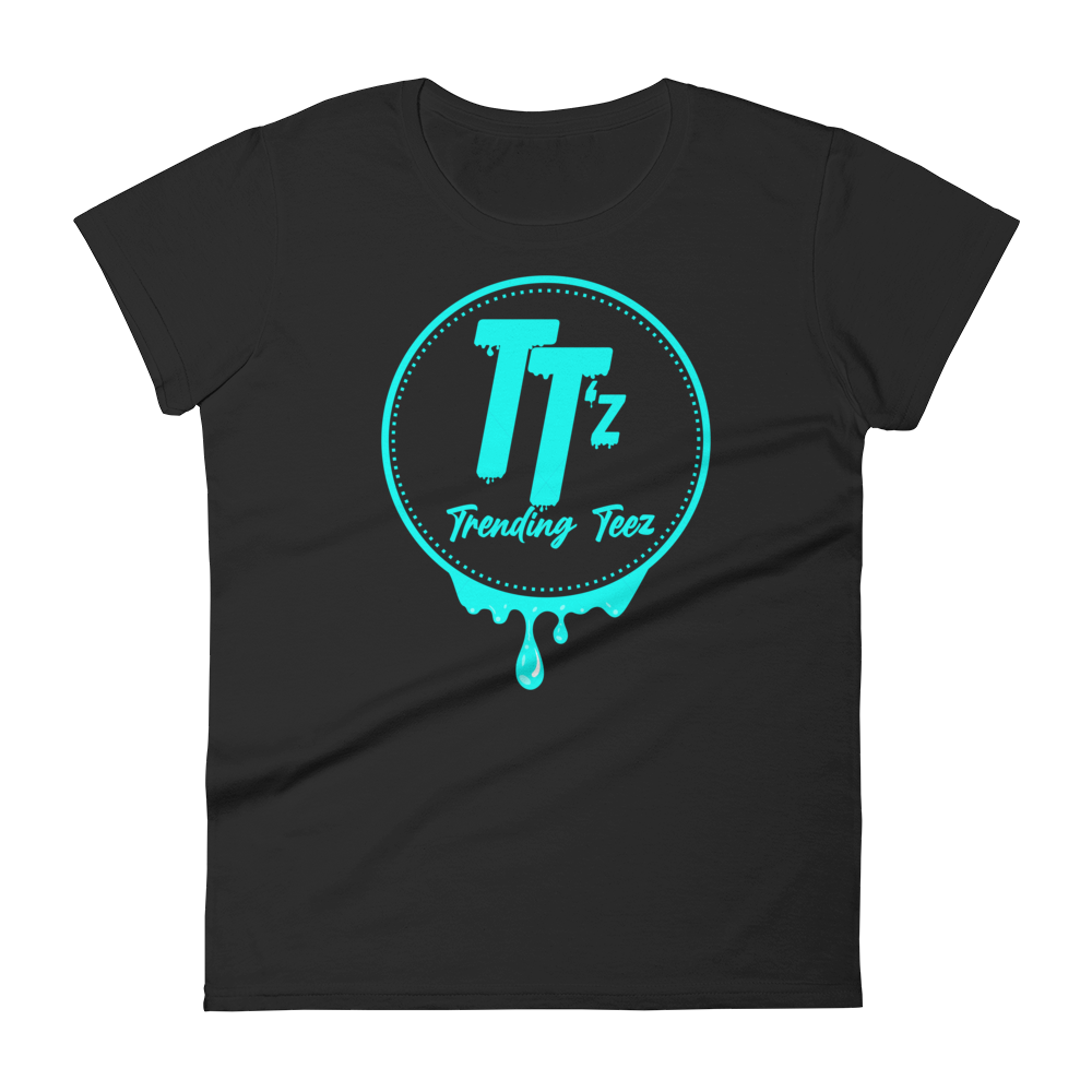 TTz Fanz Turquoise Drip Women&#39;s short sleeve t-shirt, Color: Black, Size: S