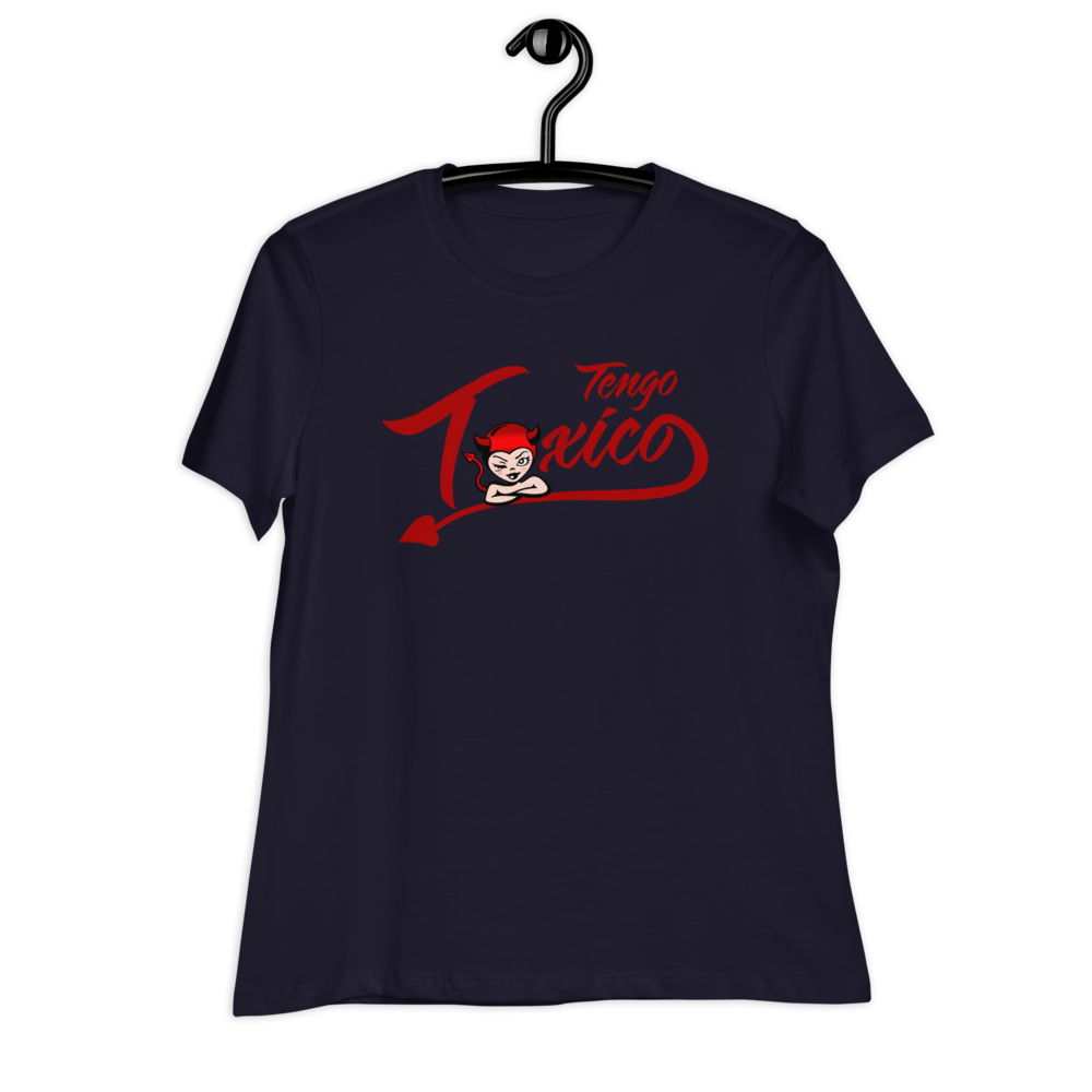 Tengo Toxico Women&#39;s Relaxed T-Shirt, Color: Navy, Size: S