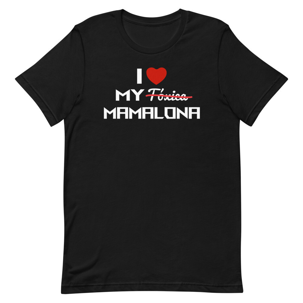 I Love My Mamalona T-Shirt, Color: Black, Size: XS