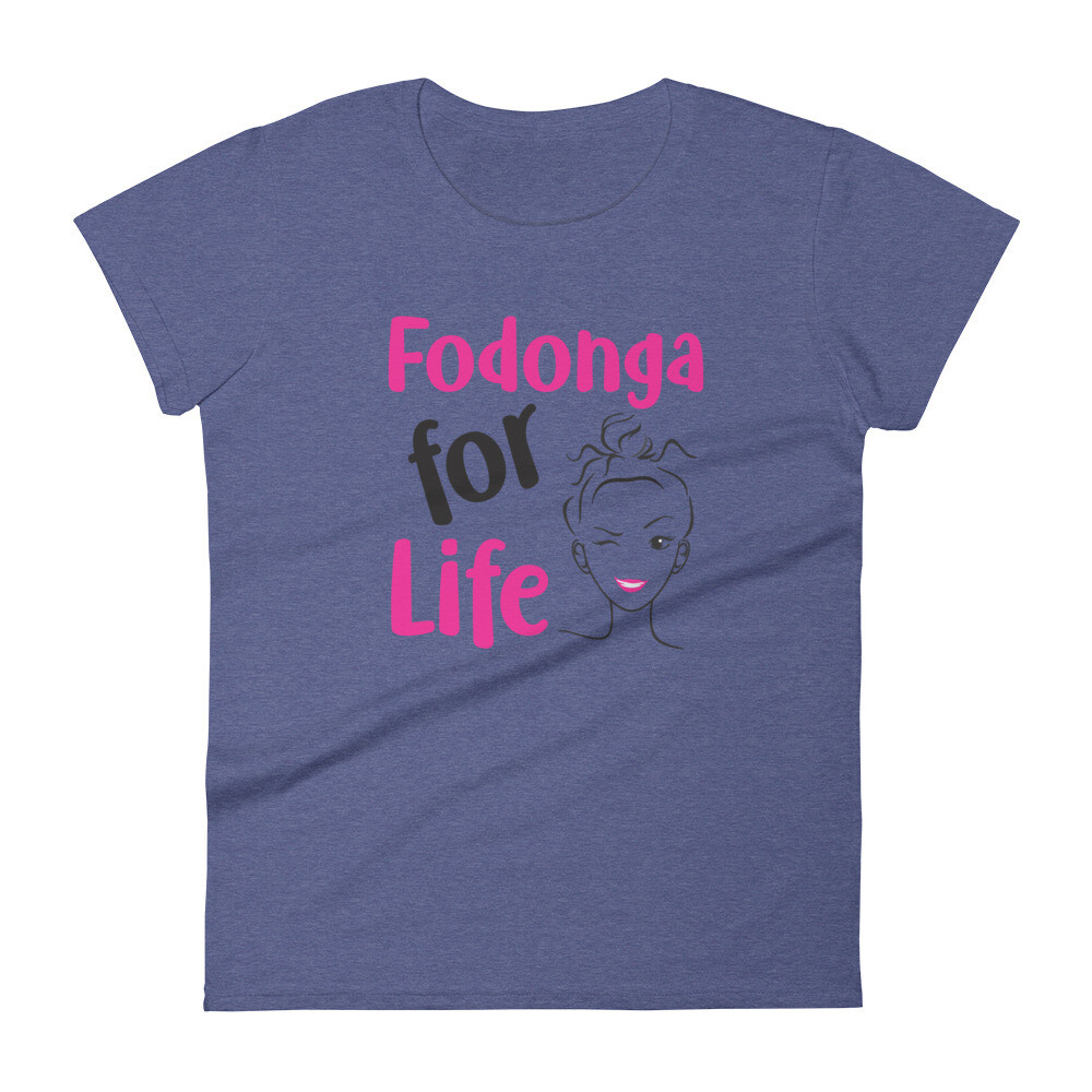 Fodonga For Life Women&#39;s T-Shirt, Color: Heather Blue, Size: S