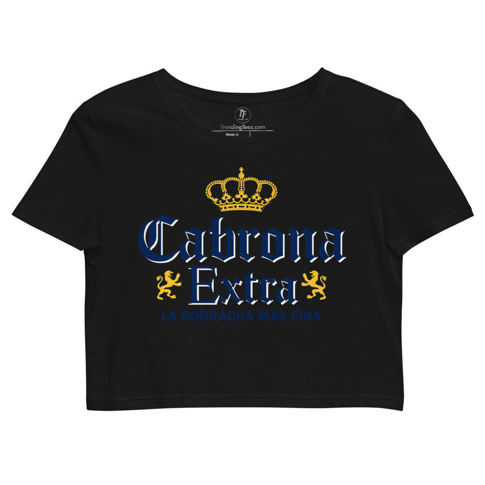 Cabrona Extra Organic Crop Top, Color: Black, Size: XS