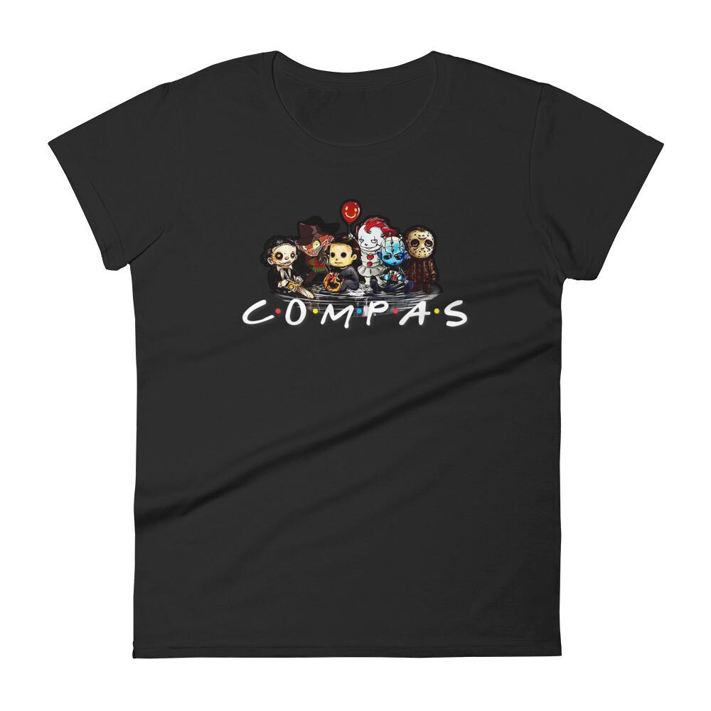 COMPAS Killers Women&#39;s T-shirt, Color: Black, Size: S
