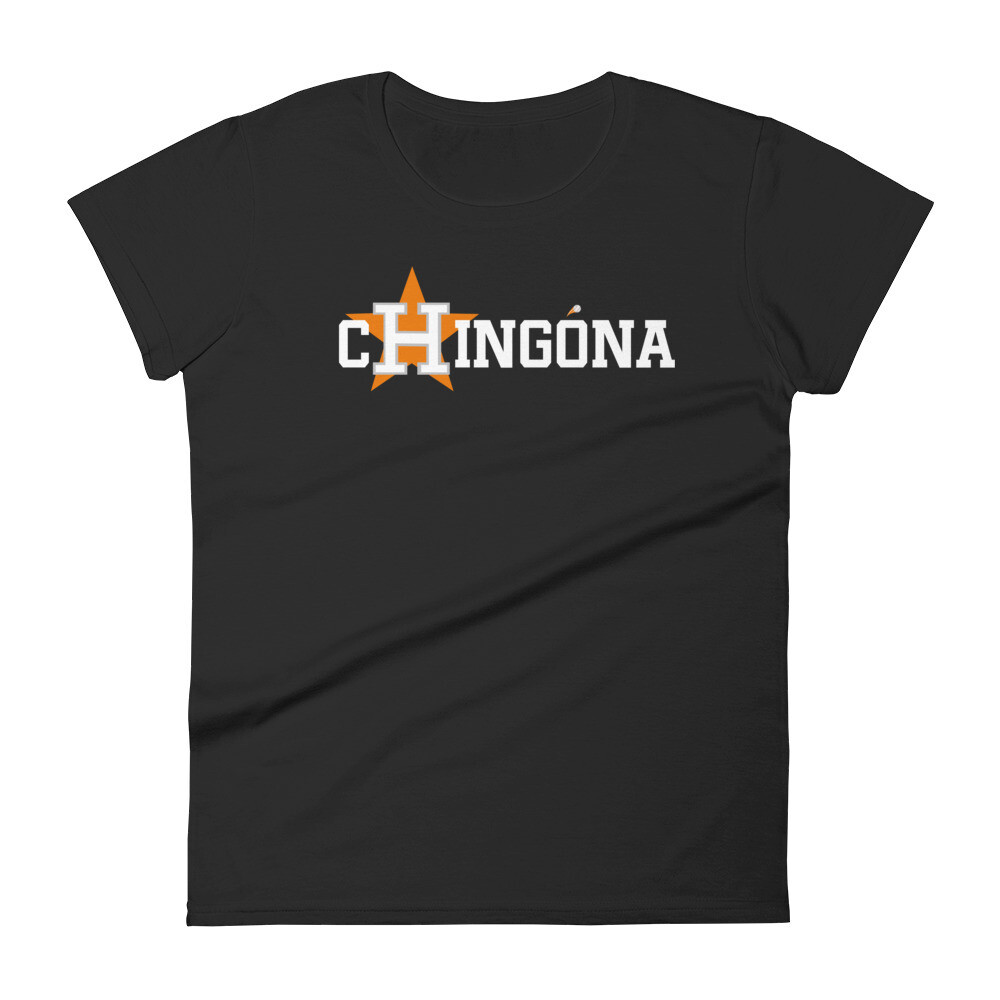 Chingona Houston Women&#39;s T-shirt, Color: Black, Size: S