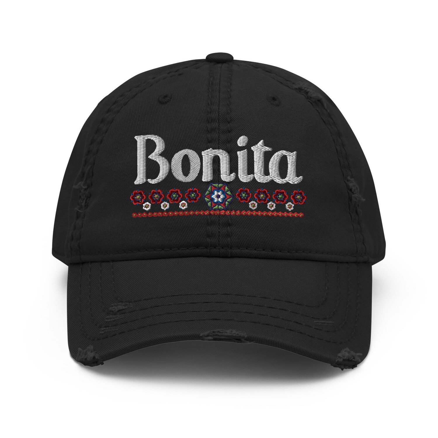 Bonita Distressed Hat, Color: Black