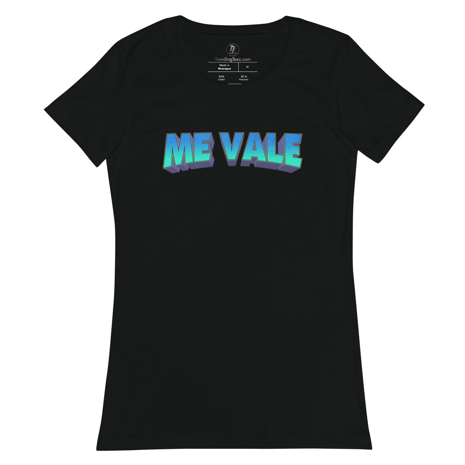 Me Vale Women’s fitted t-shirt, Color: Black, Size: XS