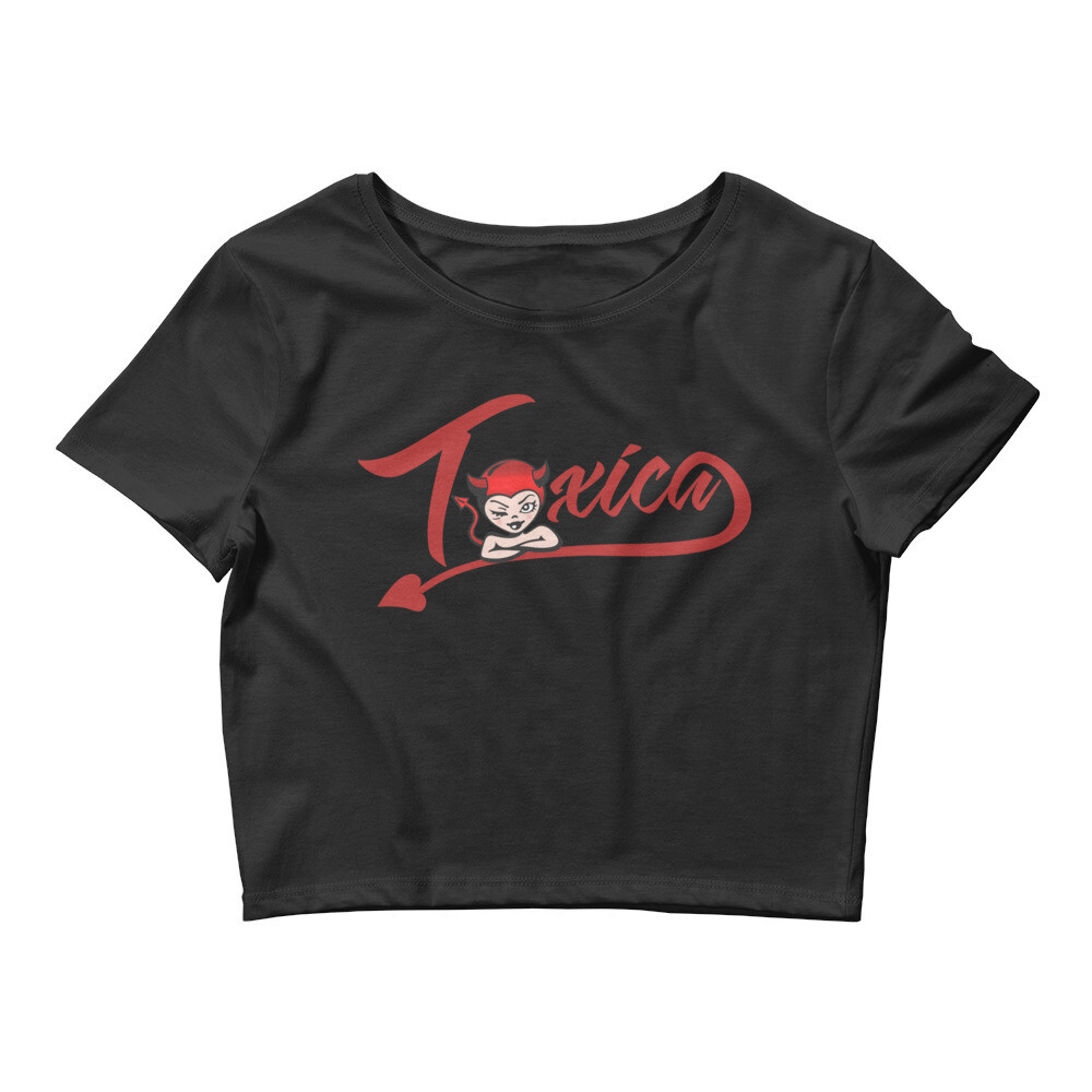 Toxica Women’s Crop Top, Color: Black, Size: XS/SM