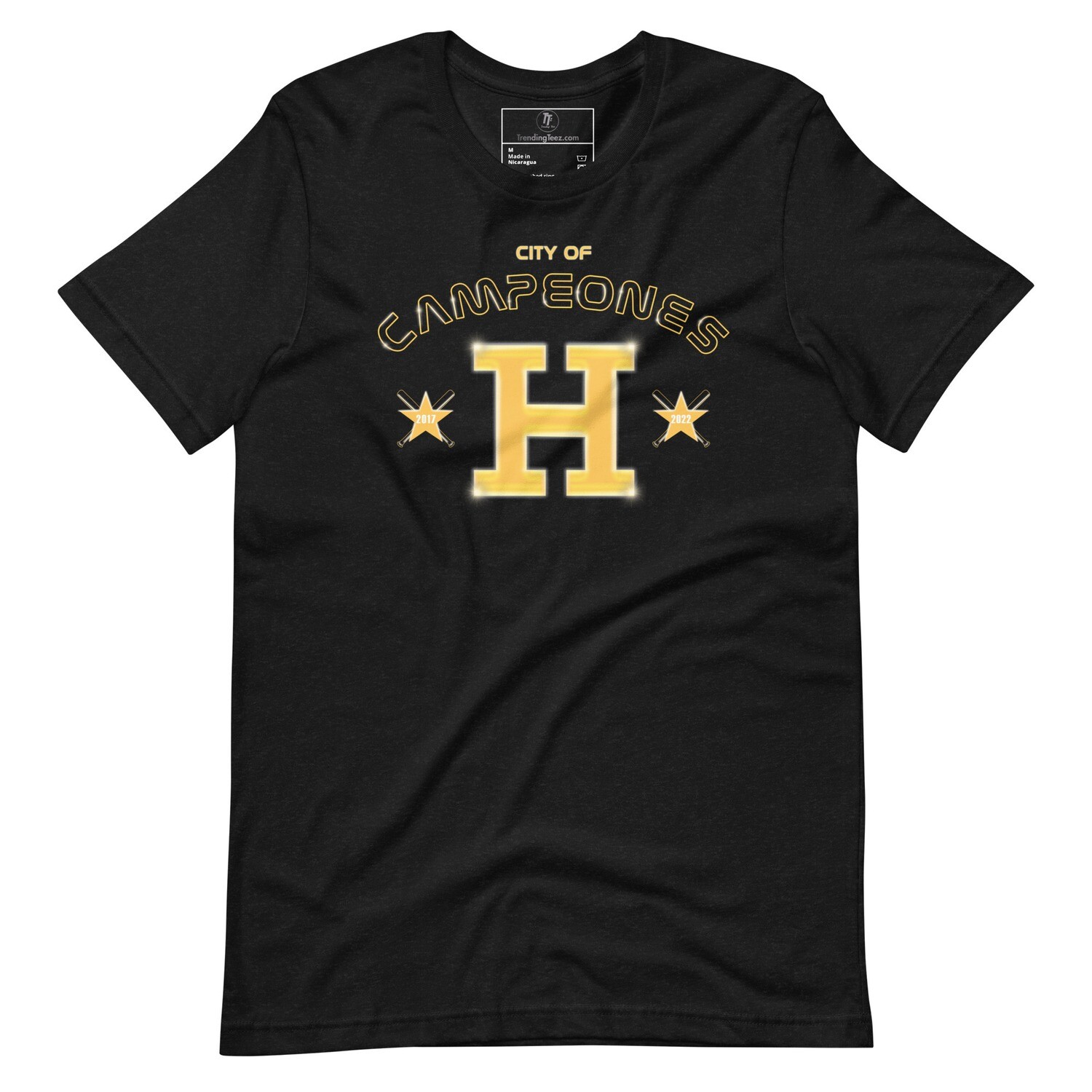 City of CAMPEONES Houston Premium Unisex t-shirt, Color: Black Heather, Size: M