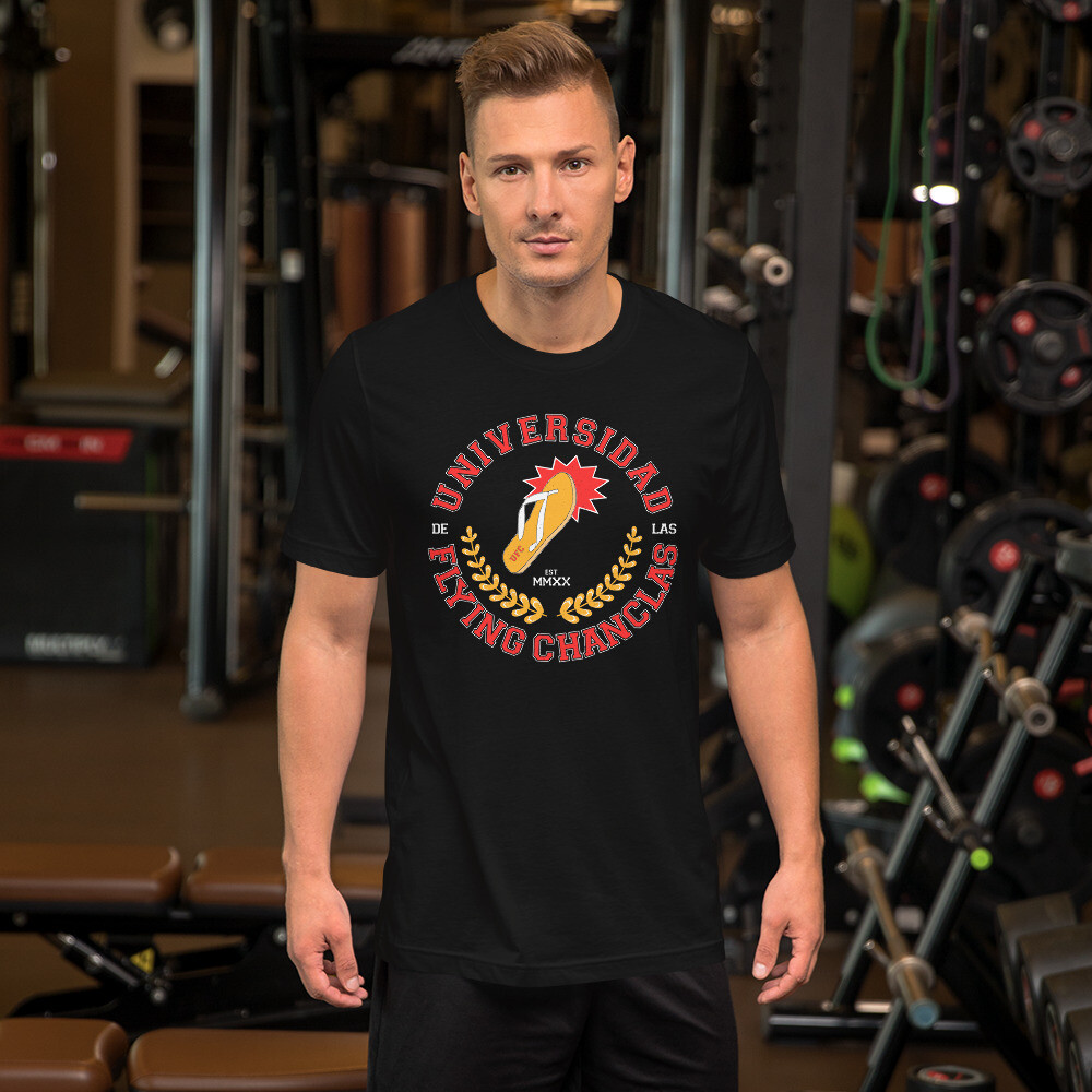 Flying Chancla University T-shirt, Color: Black, Size: M