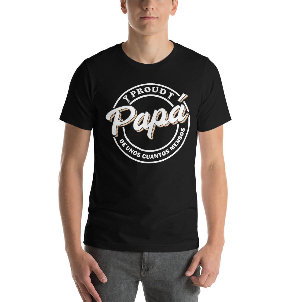 Proud Papa Premium t-shirt, Color: Black, Size: M