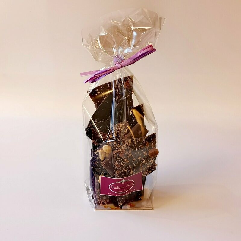Plaques de chocolat noir et lait, sachet