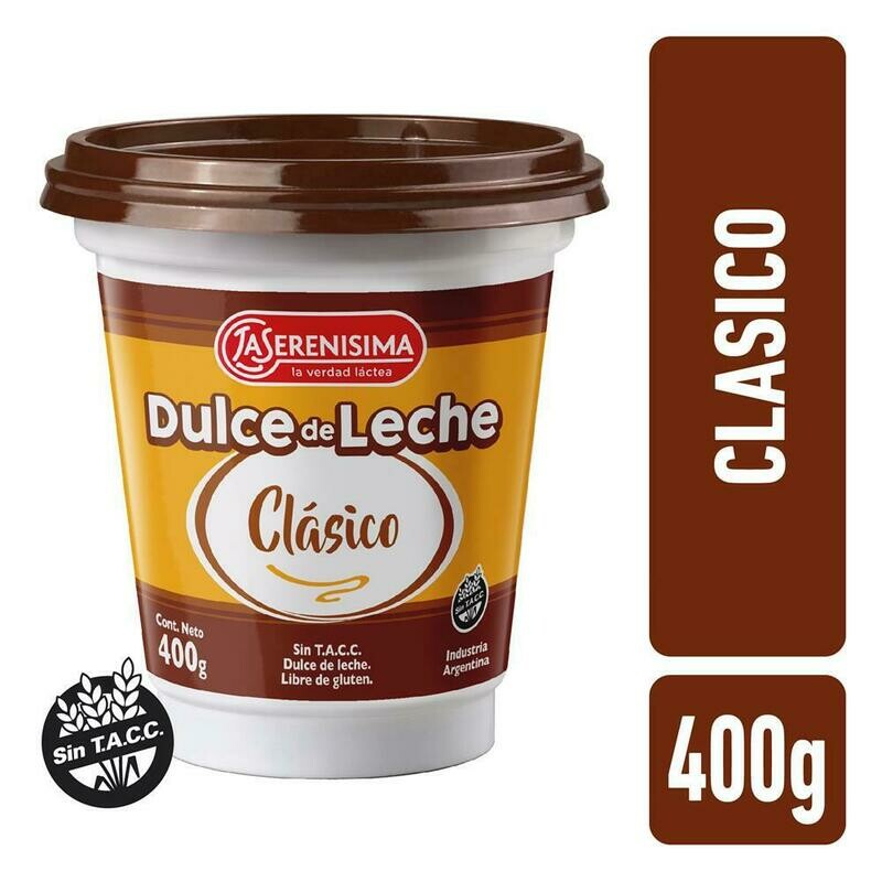 LA SERENISIMA CLÁSICO DULCE DE LECHE - 400gr