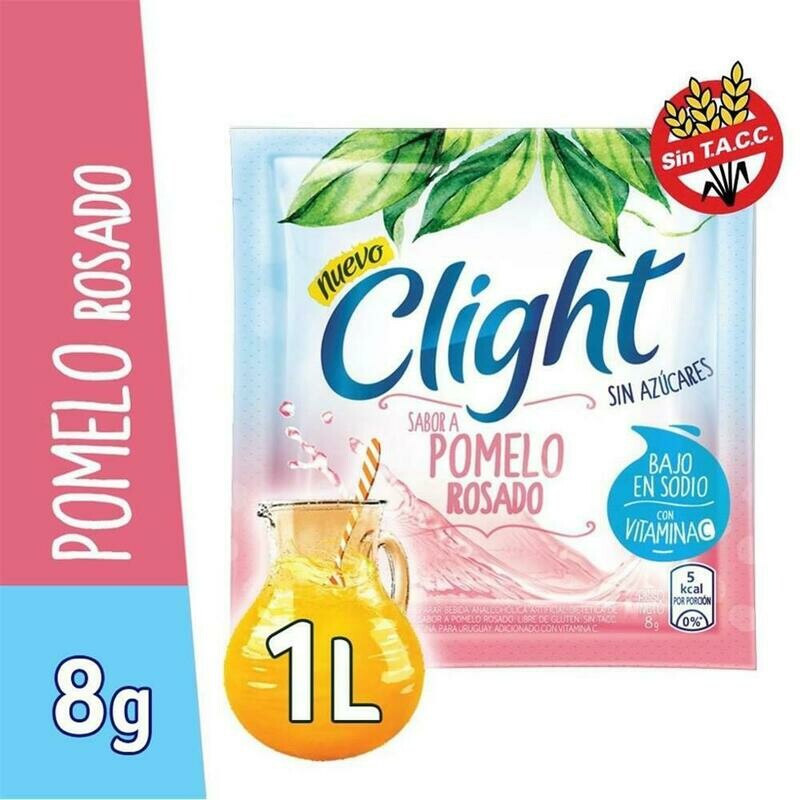 JUGO CLIGHT POMELO ROSADO SOBRE - 8gr/ PACK POR 10U