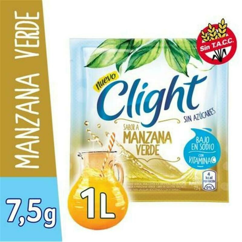 JUGO CLIGHT MANZANA VERDE SOBRE - 7,5gr/ PACK POR 10U
