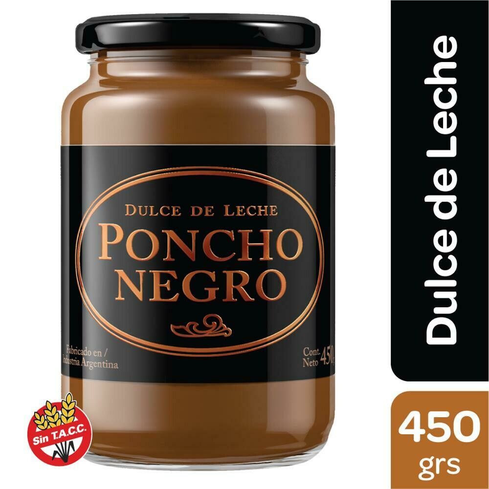 PONCHO NEGRO DULCE DE LECHE - 450gr