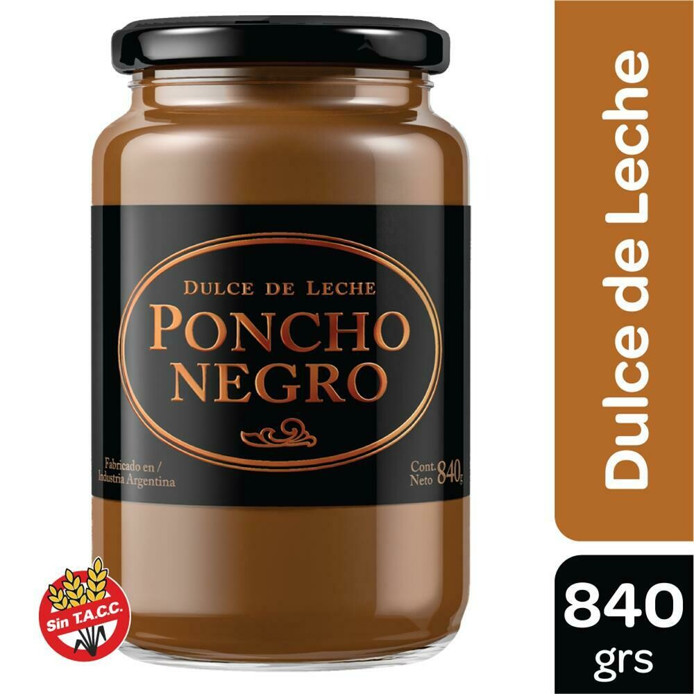 PONCHO NEGRO DULCE DE LECHE - 800gr