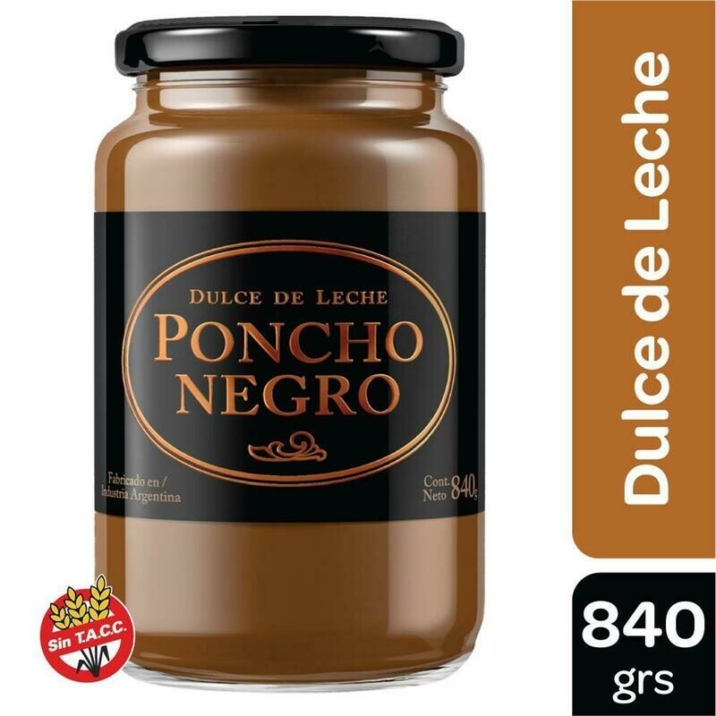 PONCHO NEGRO DULCE DE LECHE - 800gr