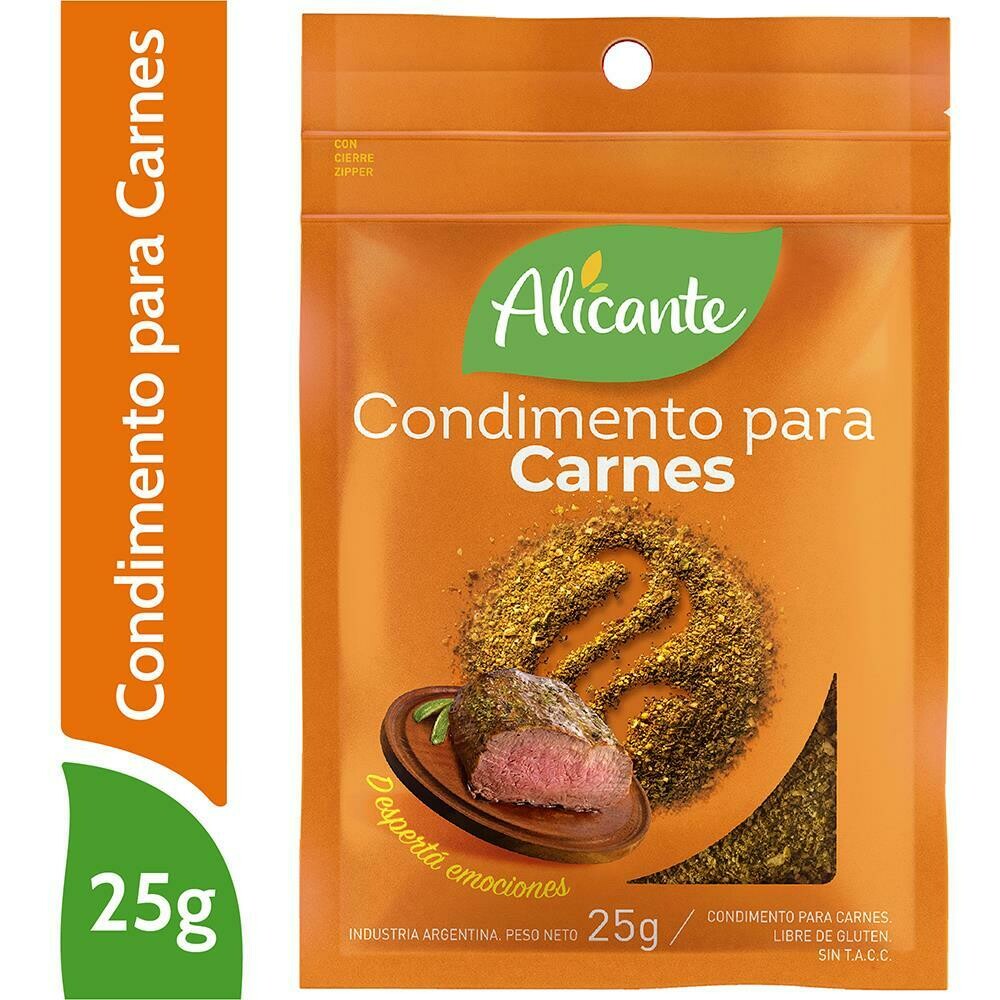 CONDIMENTO PARA CARNES ALICANTE - 25gr/  PACK X 3U