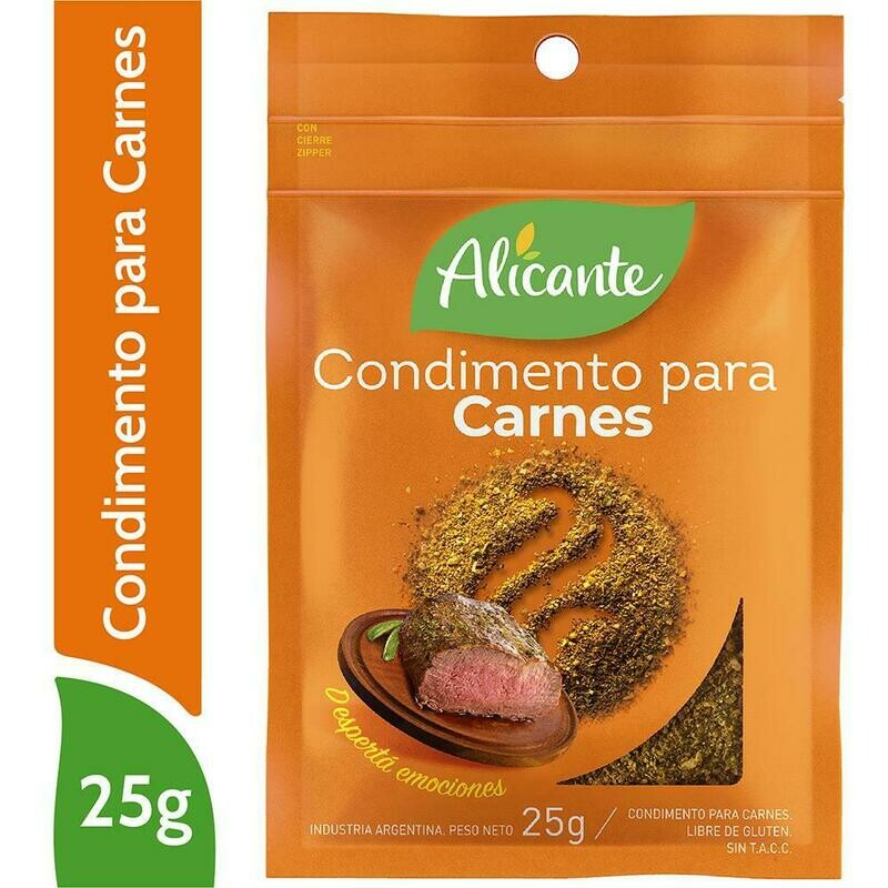 CONDIMENTO PARA CARNES ALICANTE - 25gr/  PACK X 3U