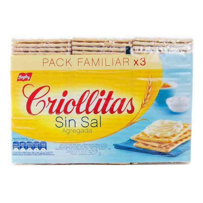 CRIOLLITAS SIN SAL - 507gr/ PACK X 3U
