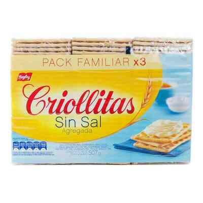 CRIOLLITAS SIN SAL - 507gr/ PACK X 3U