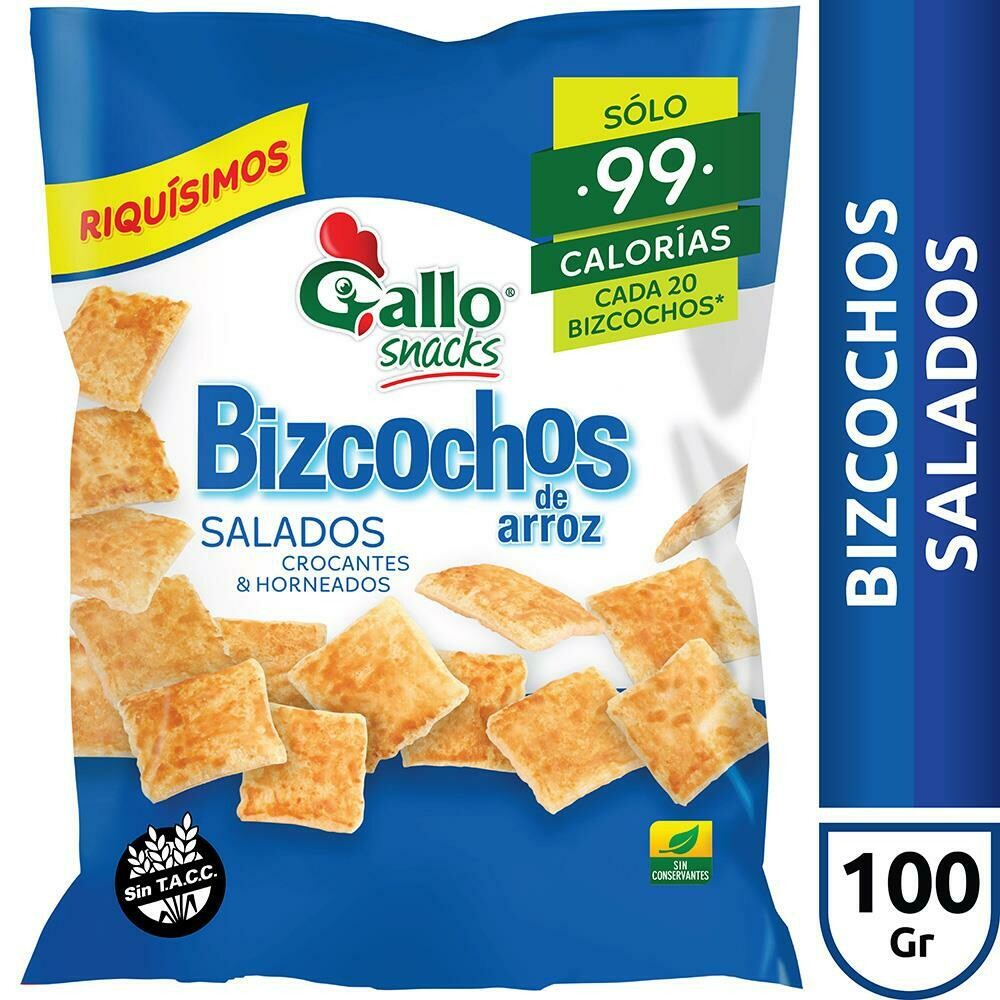 GALLO BIZCOCHOS SALADOS - 100gr/ PACK X 3U